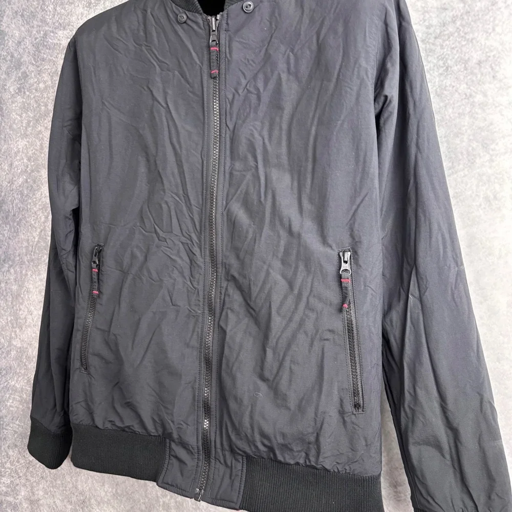Columbia Sportswear Men's Interchange Reversible Red Plaid Black Bomber Coat MED